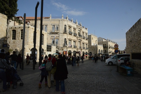 View just inside Jaffa Gate - tourist central